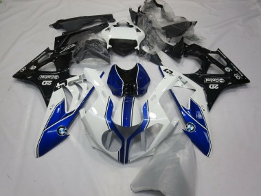 Affordable 2015-2016 BMW S1000RR Motorcycle Fairings - White Blue Glossy Black