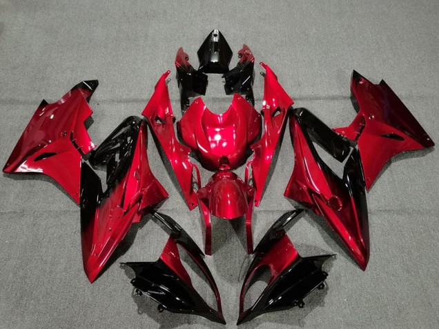 2009-2014 BMW S1000RR Motorcycle Fairings - Red Glossy Black