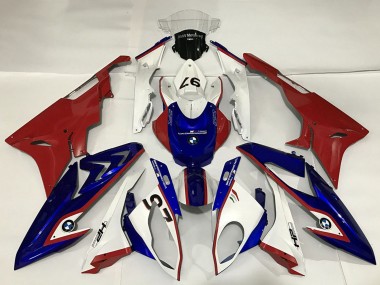 Affordable 2015-2016 BMW S1000RR Motorcycle Fairings - White Red Blue