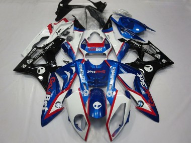 Affordable 2009-2014 BMW S1000RR Motorcycle Fairings - White Red Blue Glossy Black GoldBet HP