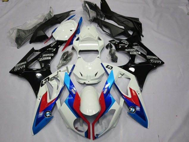 2009-2014 BMW S1000RR Motorcycle Fairings Kit - White Red Blue Glossy Black