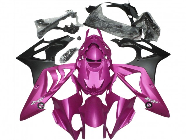 2009-2014 BMW S1000RR Motorcycle Fairings - Hot Pink Matte Black