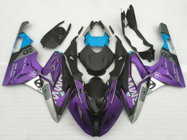 Affordable 2017-2018 BMW S1000RR Motorcycle Fairings - Silver Purple Blue Matte Black