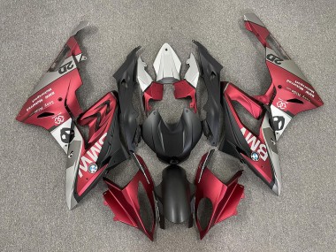 Affordable 2009-2014 BMW S1000RR Motorcycle Fairings - Red Matte Black