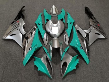 Affordable 2009-2014 BMW S1000RR Motorcycle Fairings - Silver Green Teal Black