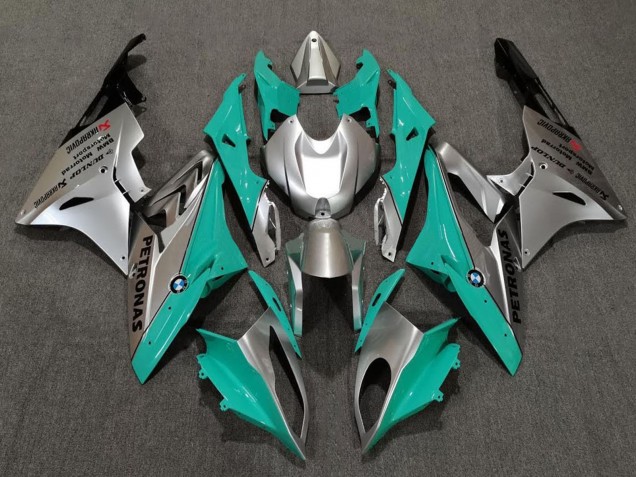 2009-2014 BMW S1000RR Motorcycle Fairings - Silver Green Teal Black