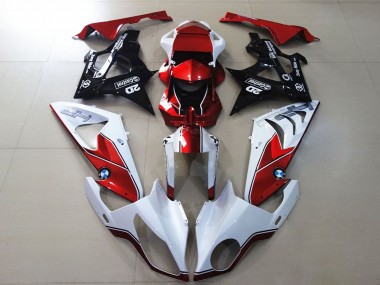 Affordable 2009-2014 BMW S1000RR Motorcycle Fairings - White Red Glossy Black