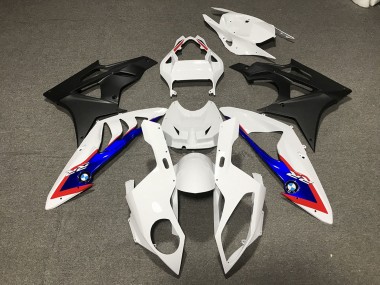 Affordable 2009-2014 BMW S1000RR Motorcycle Fairings - White Red Blue Matte Black