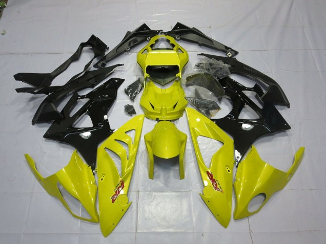 2009-2014 BMW S1000RR Motorcycle Fairings - Yellow Glossy Black