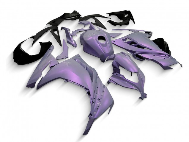 2013-2024 Kawasaki EX300 Motorcycle Fairings - Chameleon Grey Dazz Pearl Purple