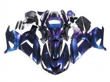 Affordable 2006-2011 Kawasaki ZX14R ZZR1400 Motorcycle Fairings - Chameleon Blue Purple