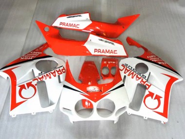 Affordable 1987-1989 Honda CBR400RR NC23 Motorcycle Fairings - Orange White Pramac