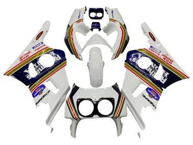 Affordable 1990-1999 Honda CBR400RR NC29 Motorcycle Fairings - White Gold Red Dark Blue Rothmans