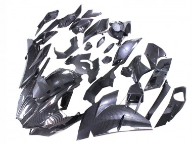 Affordable 2015-2022 Kawasaki Ninja H2 Motorcycle Fairings - Black Carbon Fiber