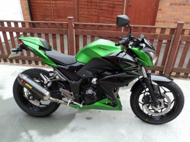 Affordable 2015-2016 Kawasaki Z250/Z300 Motorcycle Fairing - Green Matte Black