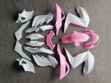 Affordable 2015-2016 Kawasaki Z250/Z300 Motorcycle Fairings - White Pink