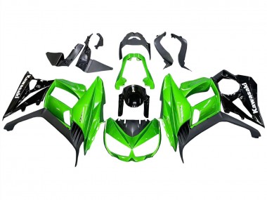 Affordable 2010-2016 Kawasaki Z1000SX Motorcycle Fairings - Glossy Black Matte Black Green