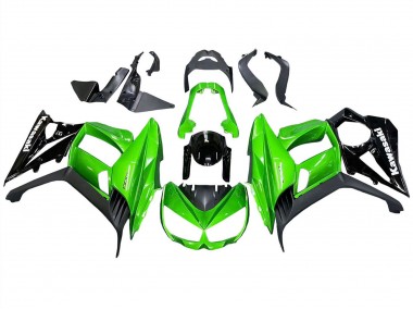 Affordable 2010-2016 Kawasaki Z1000SX Motorcycle Fairings - Glossy Black Matte Black Green