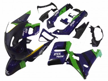 Affordable 1998-2003 Kawasaki ZZR600 Motorcycle Fairings - Green Dark Blue Purple Trick Star Eva Racing