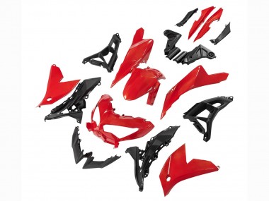 Affordable 2021-2024 Kawasaki Versys 650 Motorcycle Fairings - Red Black