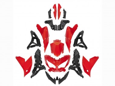 Affordable 2021-2024 Kawasaki Versys 650 Motorcycle Fairings - Red Black