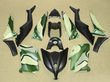 Affordable 2012-2014 Yamaha TMAX530 Motorcycle Fairings - Matte Black Green Light Yellow