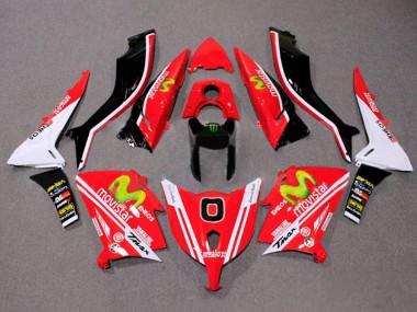 Affordable 2012-2014 Yamaha TMAX530 Motorcycle Fairings - Red White ENEOS MoviStar Yamalube