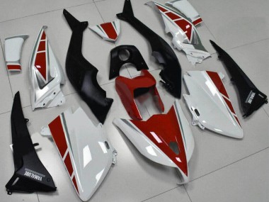 Affordable 2012-2014 Yamaha TMAX530 Motorcycle Fairings - White Red Silver Yamalube