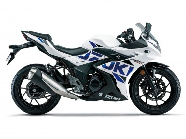 Affordable 2017-2020 Suzuki GSX250R Motorcycle Fairings - White Blue Black