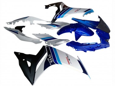 Affordable 2017-2020 Suzuki GSX250R Motorcycle Fairings - White Blue Black Racing