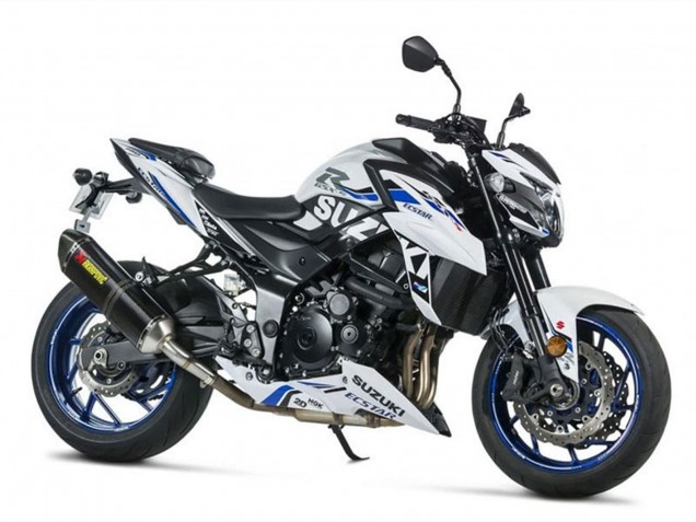 2017-2022 Suzuki GSX-S 750 Motorcycle Fairings - White Blue Ecstar