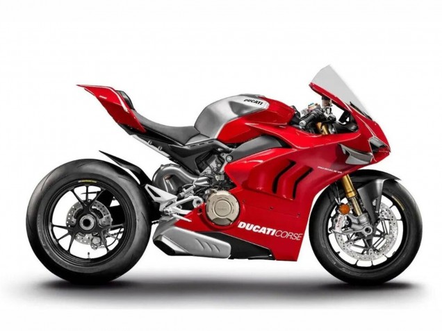 2020-2021 Ducati Panigale V4 V4S Motorcycle Fairings - Silver Red
