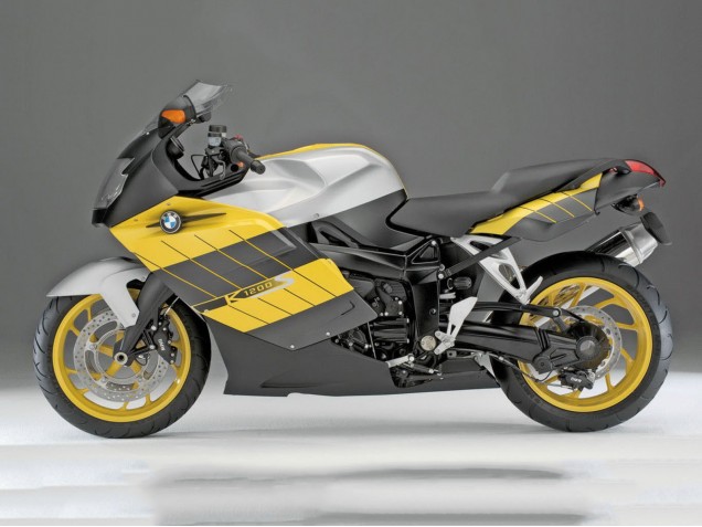 2005-2010 BMW K1200S Motorcycle Fairings - Yellow Silver Matte Black