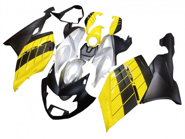 2005-2010 BMW K1200S Motorcycle Fairings - Yellow Silver Matte Black