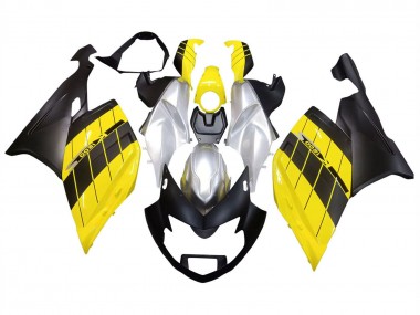 Affordable 2005-2010 BMW K1200S Motorcycle Fairings - Yellow Silver Matte Black