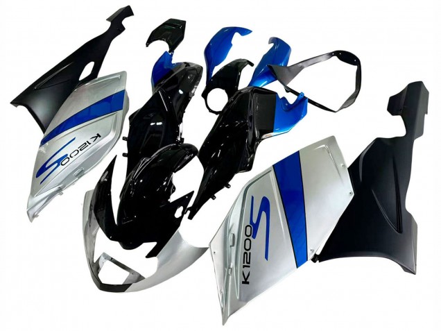 2005-2010 BMW K1200S Bike Fairings - Silver Blue Black