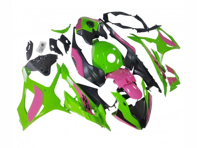 2023-2024 BMW S1000RR Motorcycle Fairings - Pink Green Black