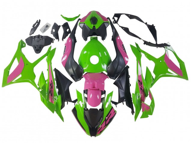 2023-2024 BMW S1000RR Motorcycle Fairings - Pink Green Black