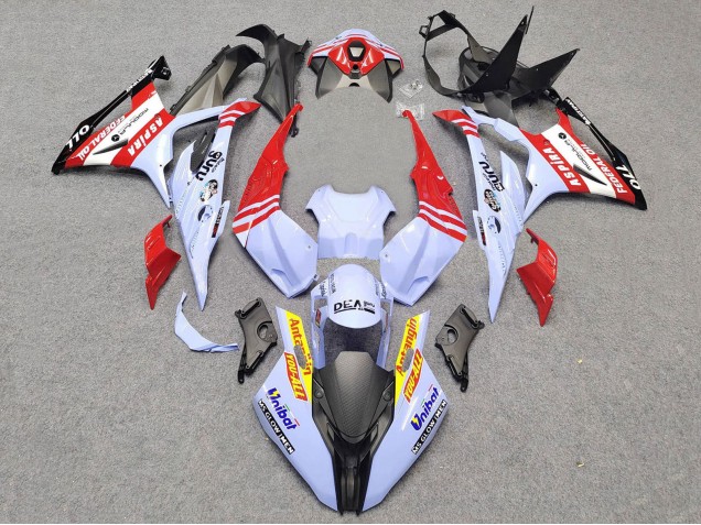 2023-2024 BMW S1000RR Motorcycle Fairings - White Red Black Gold