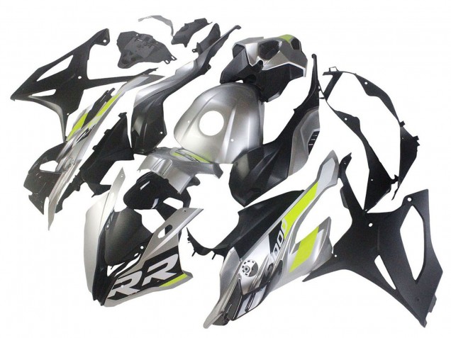 2023-2024 BMW S1000RR Motorcycle Fairings - Silver Matte Black Lime Green