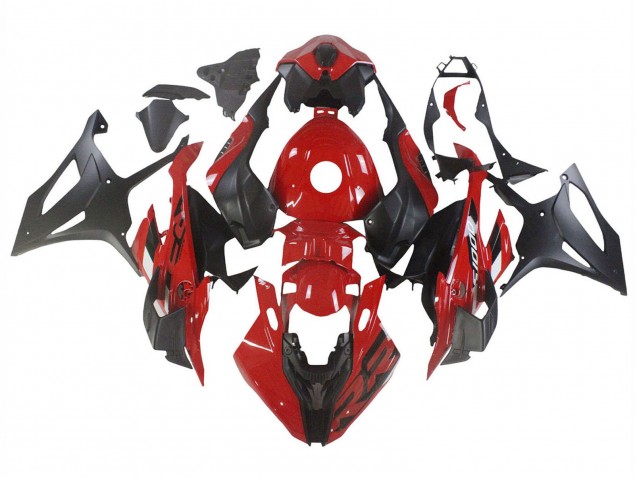 2023-2024 BMW S1000RR Motorcycle Fairings - Red Matte Black