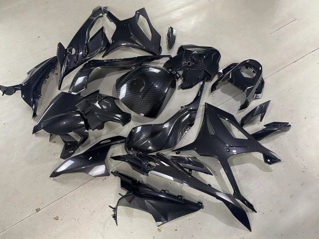 2023-2024 BMW S1000RR Motorcycle Fairings - Glossy Black Carbon Fiber