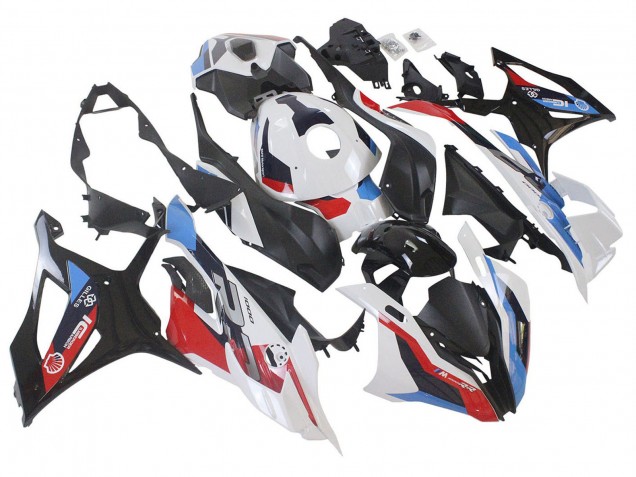 2023-2024 BMW S1000RR Motorcycle Fairings - White Blue Red Matte Black