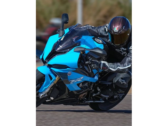 2019-2022 BMW S1000RR Motorcycle Fairings - Blue Black Carbon Fiber