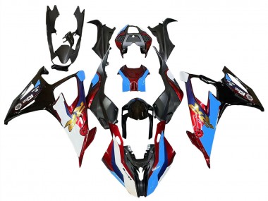 Affordable 2019-2022 BMW S1000RR Motorcycle Fairings - Black Red Blue