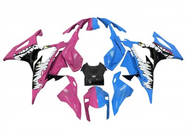 Affordable 2019-2022 BMW S1000RR Motorcycle Fairings - Deep Pink Blue Shark