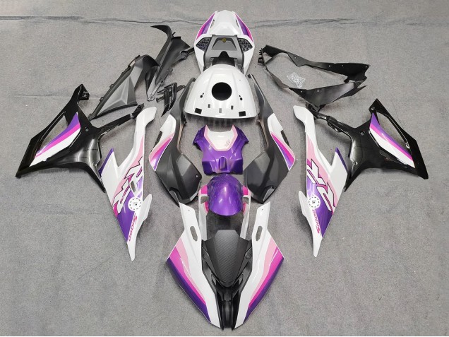 2019-2022 BMW S1000RR Motorcycle Fairings - Pink Purple White