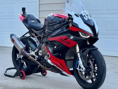 Affordable 2019-2022 BMW S1000RR Motorcycle Fairings - Black Red White