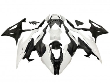 Affordable 2019-2022 BMW S1000RR Motorcycle Fairings - Matte Black White