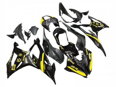 Affordable 2019-2022 BMW S1000RR Motorcycle Fairings - Glossy Black Yellow